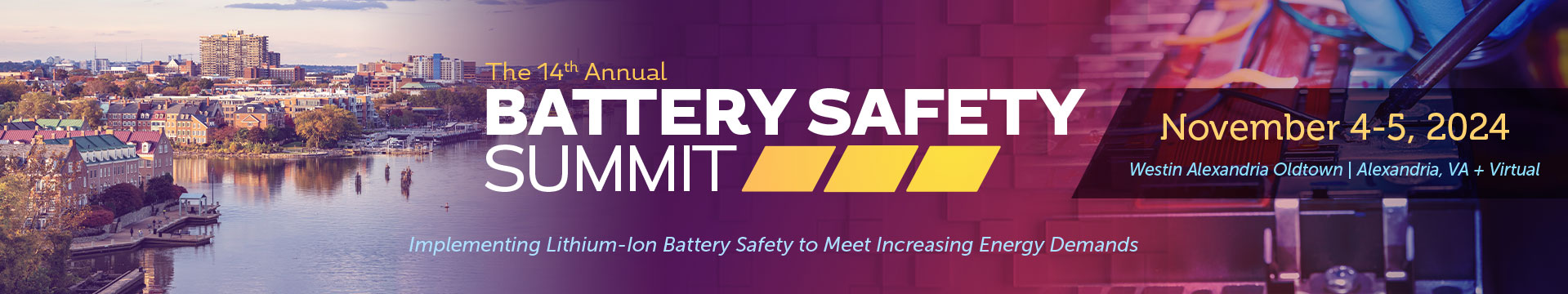 Battery Safety Summit 2024 Hero Banner